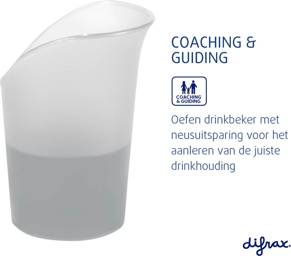 Difrax Oefen Drinkbeker - Transparant/Wit - 6 Stuks 5 Difrax Oefen Drinkbeker - Transparant/Wit - 6 Stuks - Afbeelding 3