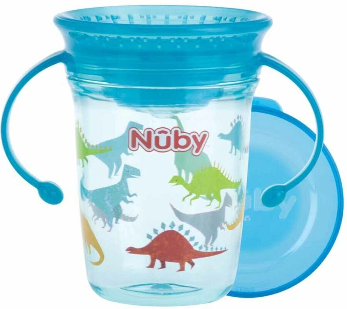 Nûby - Drinkbeker - 360° Wonder Cup Met Handvatten In Tritan™ - Aqua - 240ml - 6m+ 3 Nûby - Drinkbeker - 360° Wonder Cup Met Handvatten In Tritan™ - Aqua - 240ml - 6m+