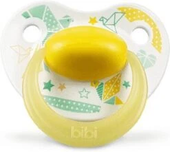 Bibi Happiness Fopspeen Dental Geel 0-6 Maanden