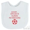 Soft Touch Slabbetje "ssssstt Opa En Ik Kijken FEYENOORD" Unisex Katoen Wit/rood Afmeting 33 X 22 Cm -BIBS Shop 1200x1089 1