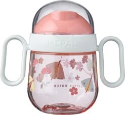 Mepal Mio – Antilekbeker 200 Ml – Gegarandeerd Lekvrij – Flowers & Butterflies– Kan Tegen Een Stootje – Drinkbeker Voor Kinderen – Oefenbeker