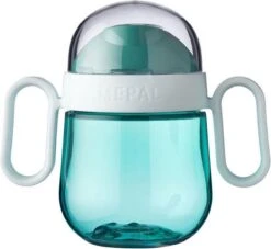 Mepal Mio – Antilekbeker 200 Ml – Gegarandeerd Lekvrij – Deep Turquoise – Kan Tegen Een Stootje – Drinkbeker Voor Kinderen – Oefenbeker