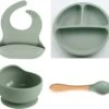Baby-V® 4 Delig Siliconen Kinderservies Set Met Zuignap - Kinderbord Met Vakjes - Vaatwasserbestendig - Siliconen Servies Baby Met Zuignap - Kinderserviesset - Groen -BIBS Shop 1200x1115 2