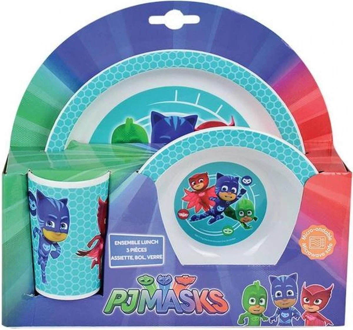 PJ Masks - Ontbijtsetje 3 Delig - Multi 4 PJ Masks - Ontbijtsetje 3 Delig - Multi - Afbeelding 2