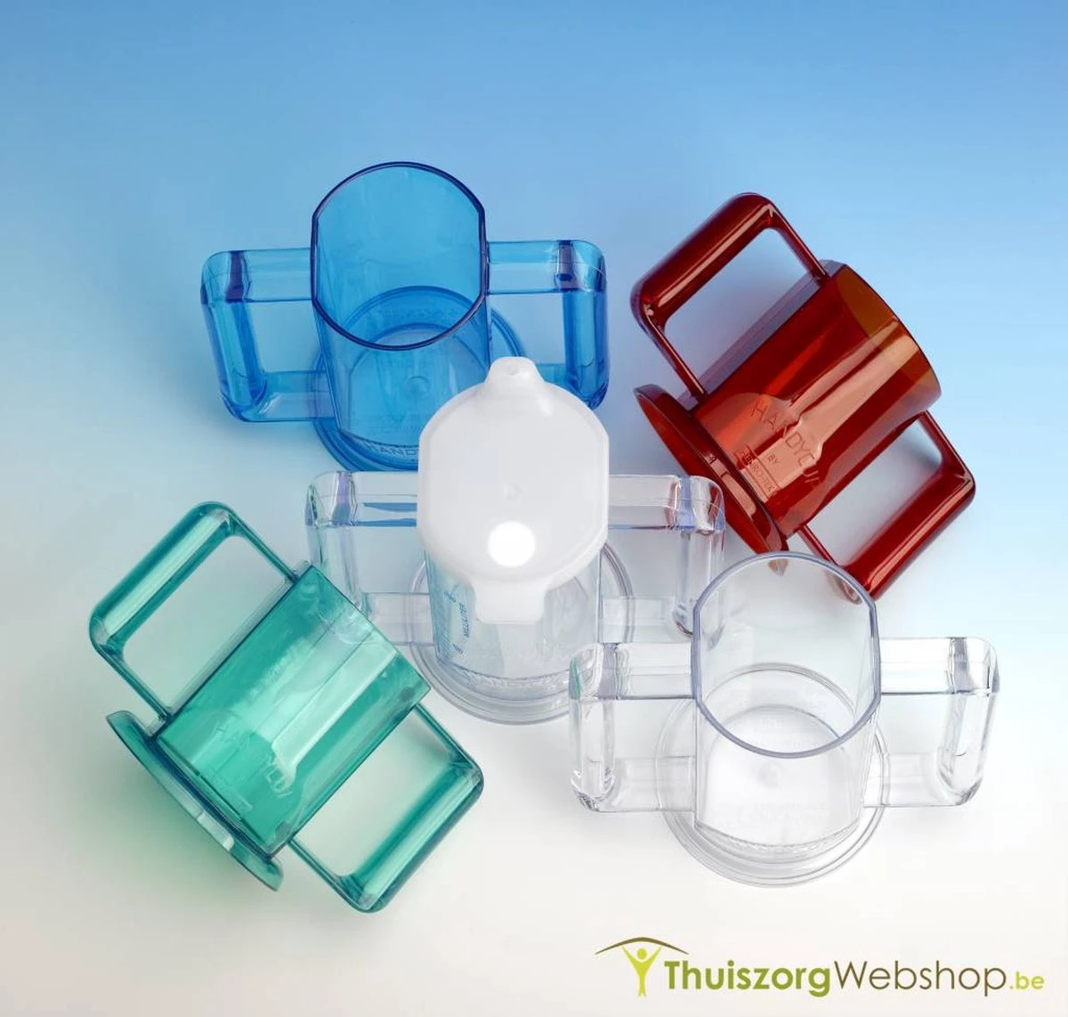 HandyCup Met Deksel - Drinkbeker Met 2 Handgrepen - Blauw - 200ml 10 HandyCup Met Deksel - Drinkbeker Met 2 Handgrepen - Blauw - 200ml - Afbeelding 8