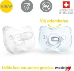 Medela Baby Fopspeen Soft Silicone Superzacht Lichtgewicht Eendelig - Soft Blue - 0-6 Maanden - 2 Stuks -BIBS Shop 1200x1149