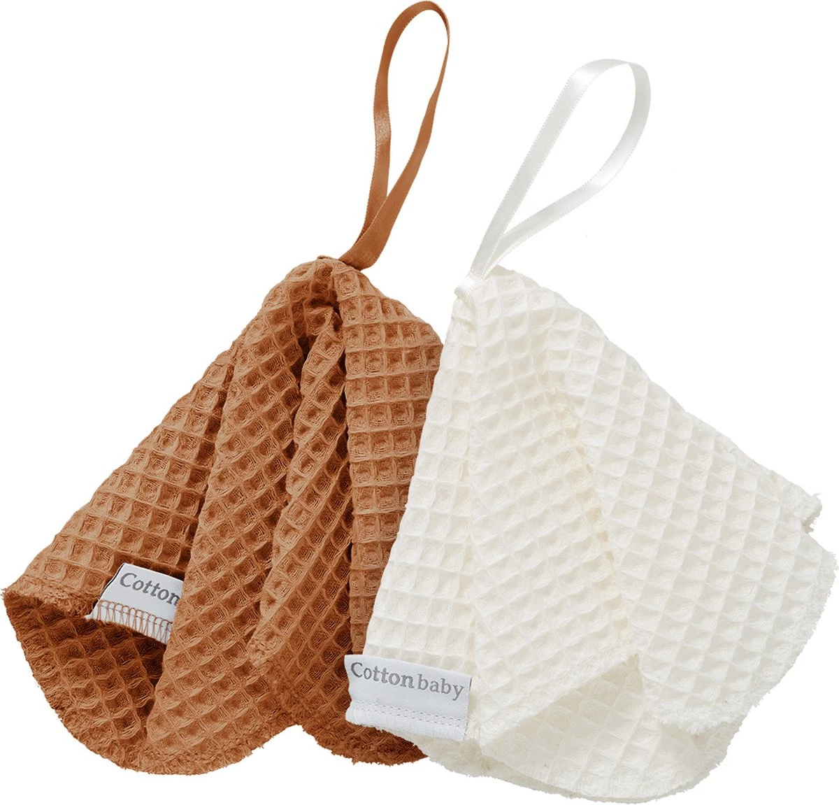 Cottonbaby - Speendoekje - Wafel - Per Set Van 2 - Roest/room 3 Cottonbaby - Speendoekje - Wafel - Per Set Van 2 - Roest/room