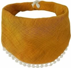 MINIIYOU - 6 Stuks - Hydrofiele Bandana Slabbetjes Meisje Franjes - Roze Geel - Beige -BIBS Shop 1200x1151