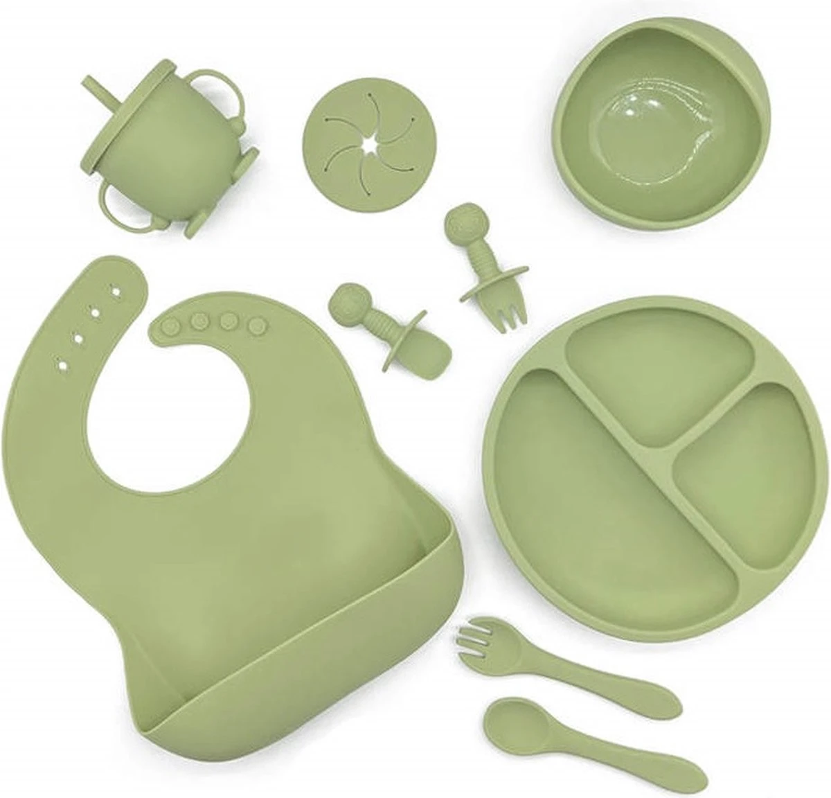Kinderservies Set 10 Delig - Kinderbestek - Siliconen - Zuignap - Baby Servies - Kinderservies - 10 Delig - Kinderserviesset - Leuk Cadeautje - Kraam Cadeau 5 Kinderservies Set 10 Delig - Kinderbestek - Siliconen - Zuignap - Baby Servies - Kinderservies - 10 Delig - Kinderserviesset - Leuk Cadeautje - Kraam Cadeau - Afbeelding 3