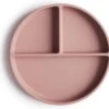 Silicone Bord Met Onderverdeling - Mushie - Blush Roze -BIBS Shop 1200x1153