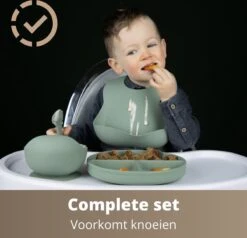 Ik Ben Zo Mooi Onbreekbaar Siliconen Kinderservies Met Zuignap Bordje Voor Baby En Kind - Set Van 6 Stuks - Doeskin Zand -BIBS Shop 1200x1155 3