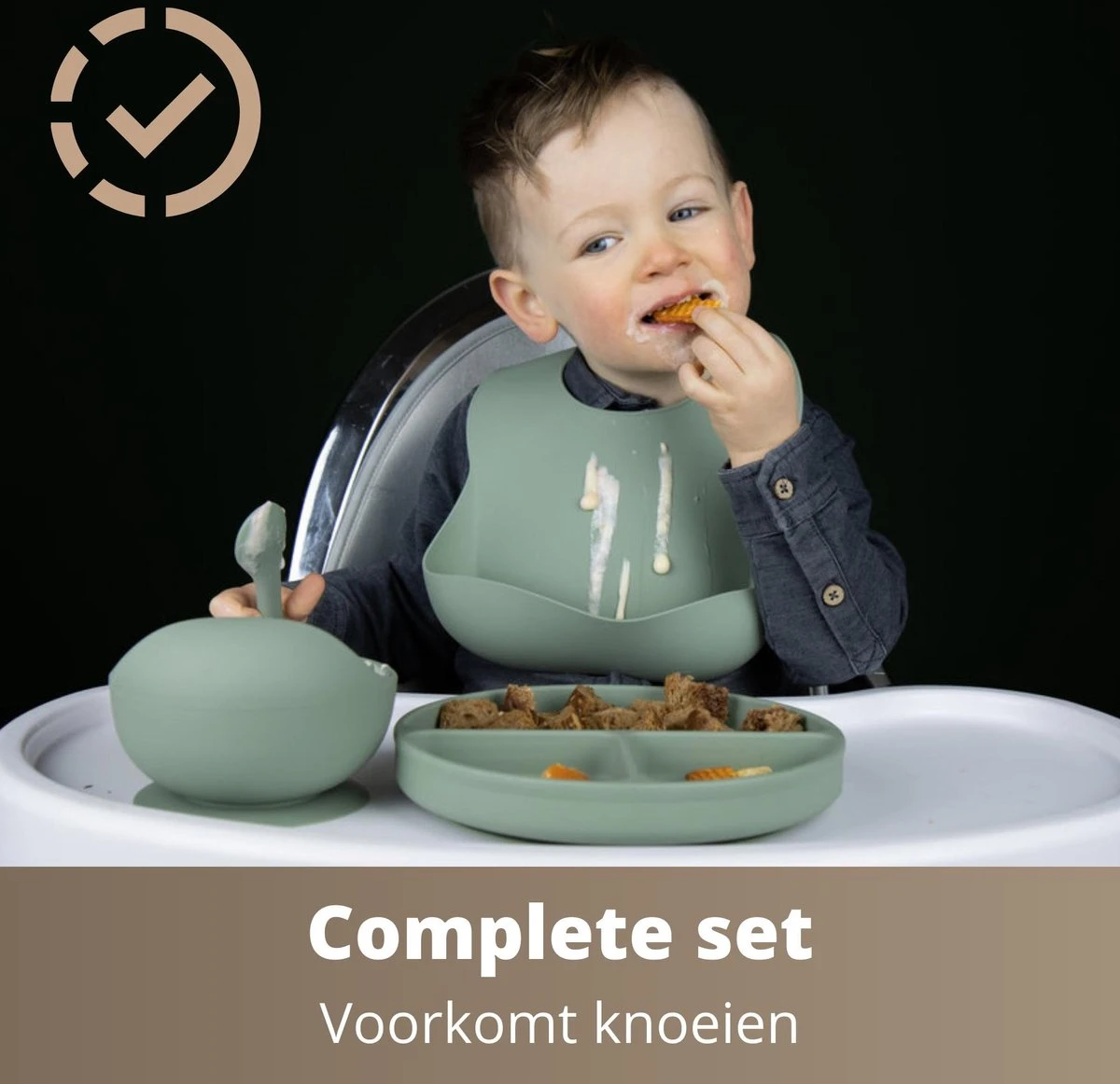 Ik Ben Zo Mooi 7-delige Siliconen Kinderservies Set Met Bord En Kom Met Zuignap - Doeskin Zand 11 Ik Ben Zo Mooi 7-delige Siliconen Kinderservies Set Met Bord En Kom Met Zuignap - Doeskin Zand - Afbeelding 9