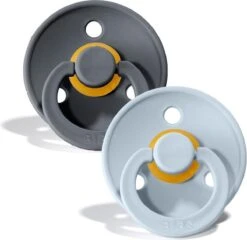 BiBS - Colour Collection - Stage 3 Fopspeen - 18+ Maanden - 2 Stuks - Iron / Baby Blue -BIBS Shop 1200x1165 1