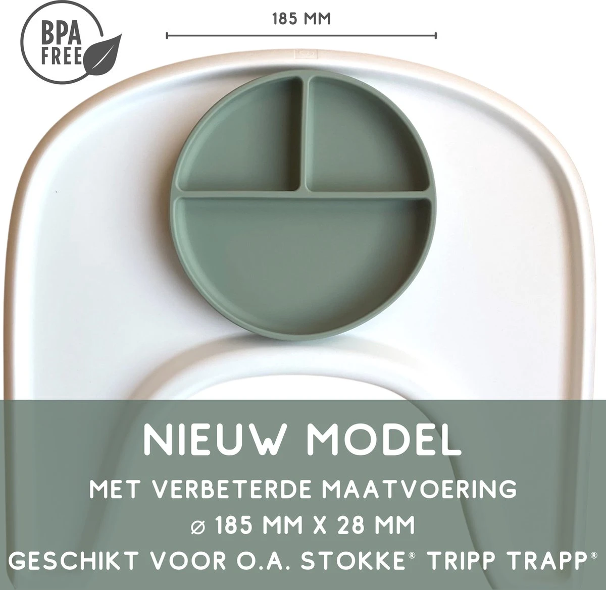 Kids Cultures | Baby Bord Met Zuignap Incl. Lepel | Kinderbord | Baby Bord | Kinderservies | Groen 7 Kids Cultures | Baby Bord Met Zuignap Incl. Lepel | Kinderbord | Baby Bord | Kinderservies | Groen - Afbeelding 6