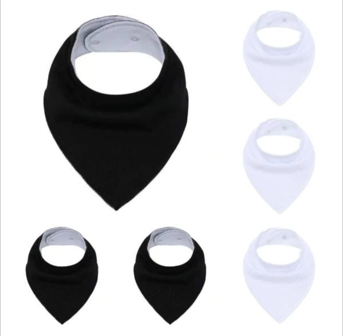 Set Van 6 Zwart/wit Slabbetjes - 100% Organisch Katoen & Fleece - Bandana Slab - Slabber - Kwijl Slabbetjes - Slabbertjes Baby - Kraamcadeau Jongen - Meisje 3 Set Van 6 Zwart/wit Slabbetjes - 100% Organisch Katoen & Fleece - Bandana Slab - Slabber - Kwijl Slabbetjes - Slabbertjes Baby - Kraamcadeau Jongen - Meisje