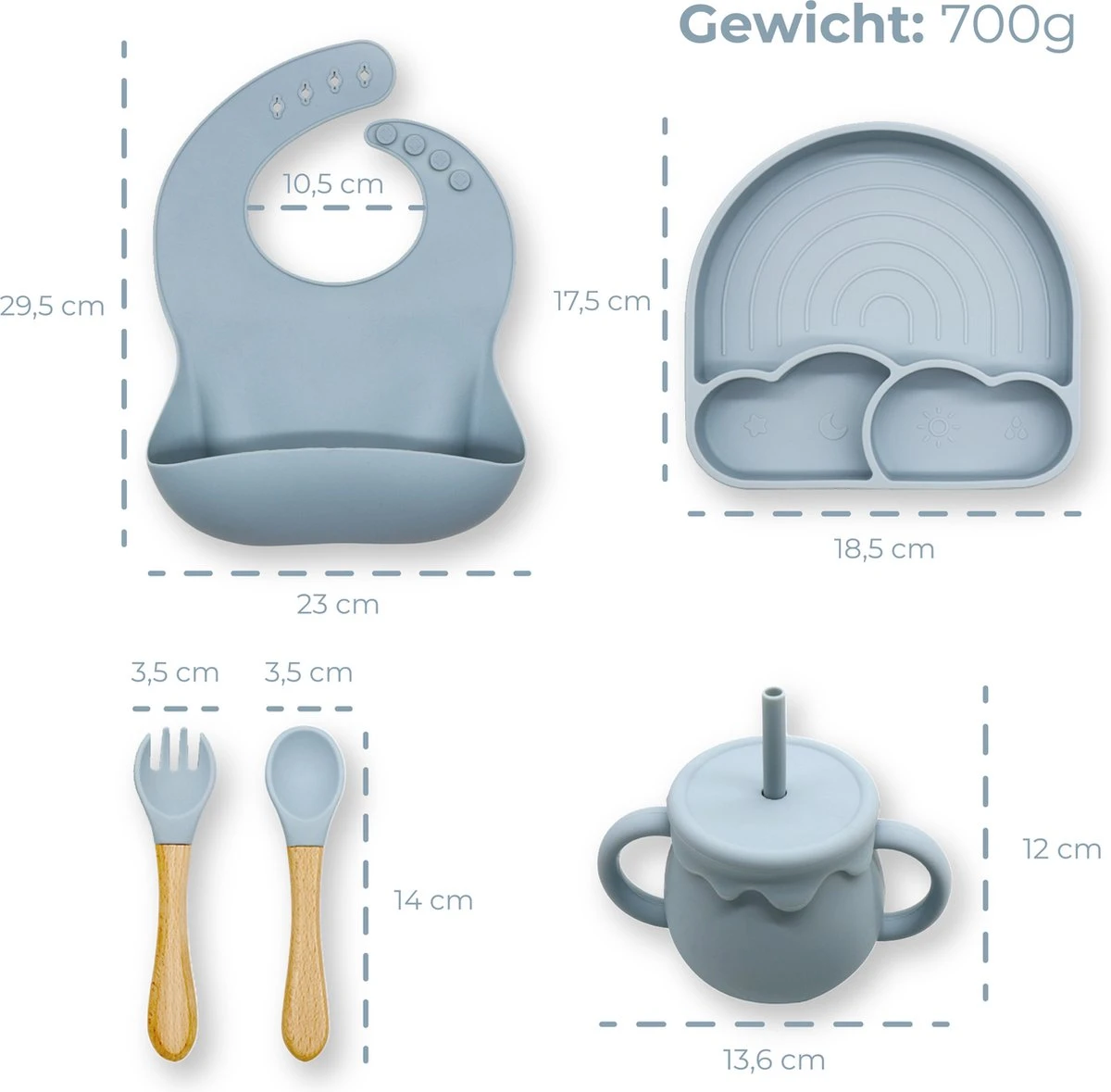 Miravo - Kinderservies Set - Baby Servies - Ontbijtset - Siliconen - Onbreekbaar Met Zuignap - Baby En Peuter - Cadeau 9 Miravo - Kinderservies Set - Baby Servies - Ontbijtset - Siliconen - Onbreekbaar Met Zuignap - Baby En Peuter - Cadeau - Afbeelding 7