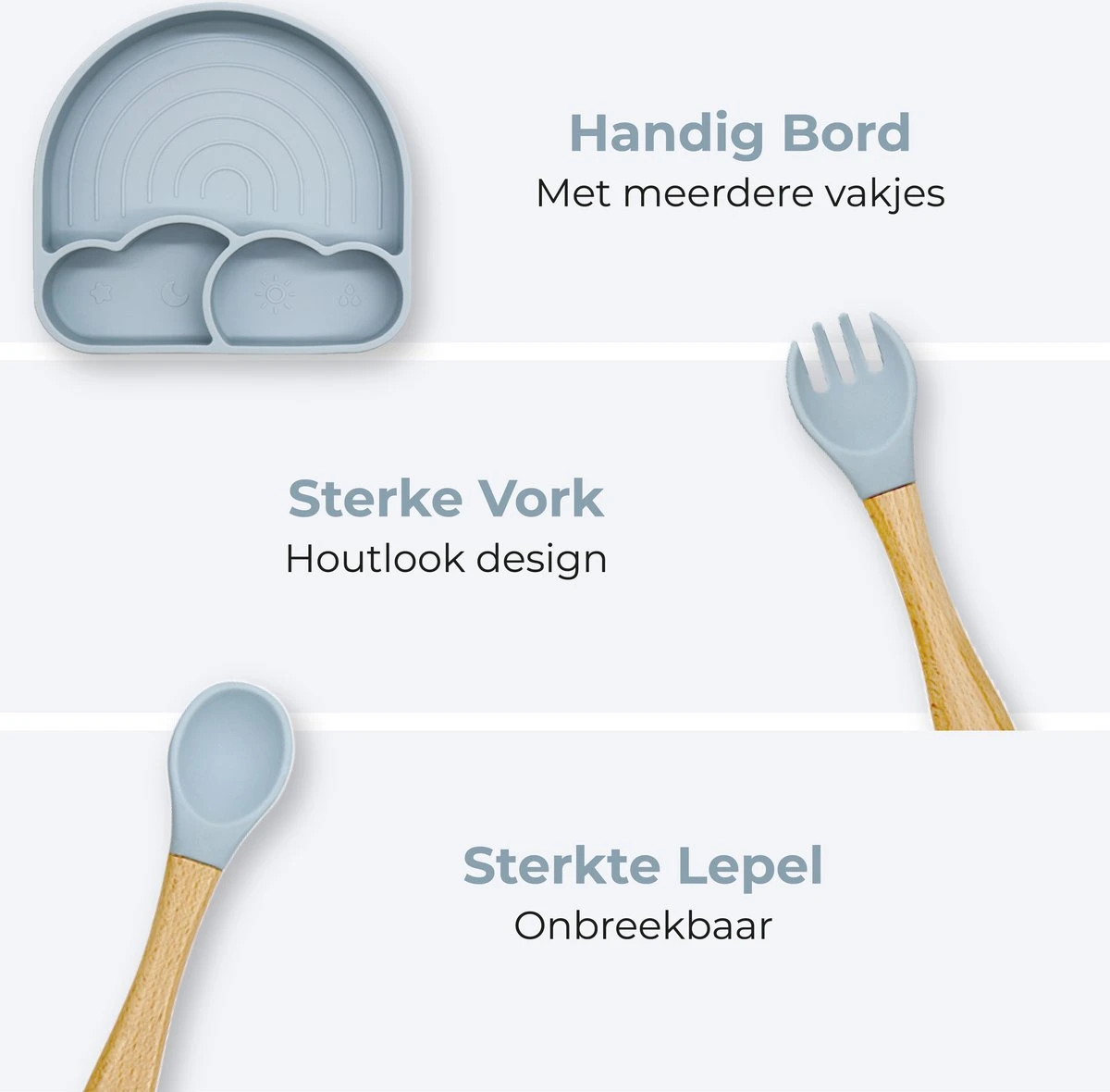 Miravo - Kinderservies Set - Baby Servies - Ontbijtset - Siliconen - Onbreekbaar Met Zuignap - Baby En Peuter - Cadeau 5 Miravo - Kinderservies Set - Baby Servies - Ontbijtset - Siliconen - Onbreekbaar Met Zuignap - Baby En Peuter - Cadeau - Afbeelding 3