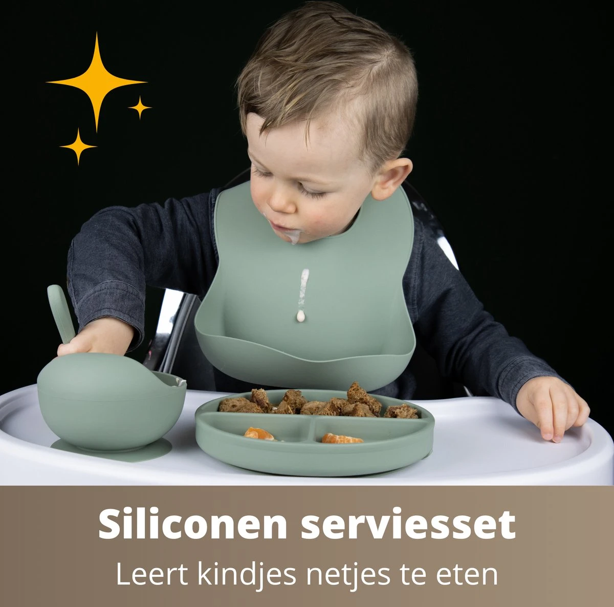 Ik Ben Zo Mooi Onbreekbaar Siliconen Kinderservies Met Zuignap Bordje Voor Baby En Peuter - Set Van 5 Stuks - Doeskin Zand 5 Ik Ben Zo Mooi Onbreekbaar Siliconen Kinderservies Met Zuignap Bordje Voor Baby En Peuter - Set Van 5 Stuks - Doeskin Zand - Afbeelding 4