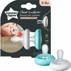 Tommee Tippee Borstachtige Fopspeen - Op Huid Lijkende Textuur - Symmetrisch Orthodontisch Ontwerp - BPA-vrij - 0-6 Maanden - Verpakt Per 2 Fopspenen -BIBS Shop 1200x1187 1