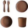 Mushie Serviesset |Set Bord+beker+Kom+Vork En Lepel|5-delig|Caramel|Kinderservies|BIBS|Bestek|Bord|Beker|Cup|Kom| -BIBS Shop 1200x1196 11