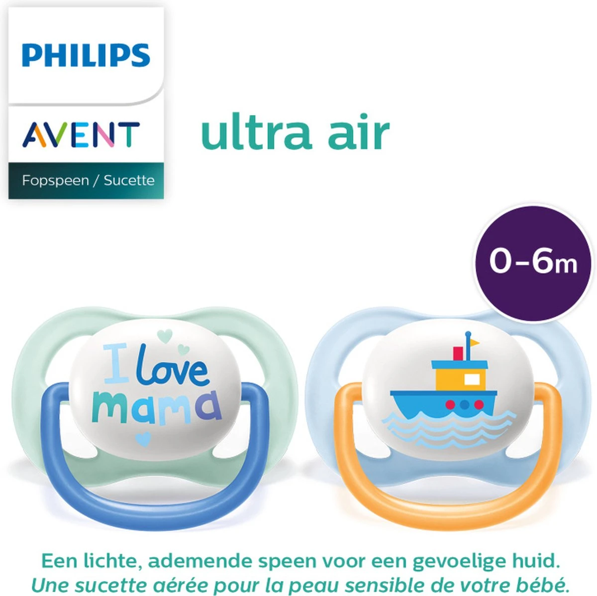 Philips Avent Ultra Air-fopspeen SCF080/01 - Fopspeen - 0-6 Maanden - 2 Stuks 14 Philips Avent Ultra Air-fopspeen SCF080/01 - Fopspeen - 0-6 Maanden - 2 Stuks - Afbeelding 12
