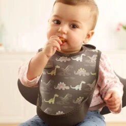 Bibetta Slabbetje - Dinosaurus - Grijs - 2-pack 9 Bibetta Slabbetje - Dinosaurus - Grijs - 2-pack -BIBS Shop 1200x1200 156