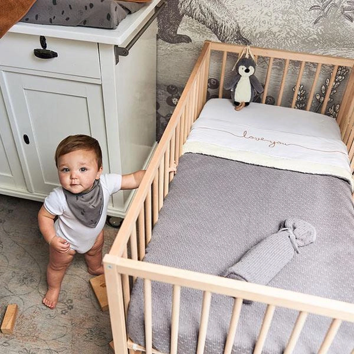 Jollein Slab Bandana Spot - Storm Grey/Caramel - 2 Stuks 9 Jollein Slab Bandana Spot - Storm Grey/Caramel - 2 Stuks - Afbeelding 7