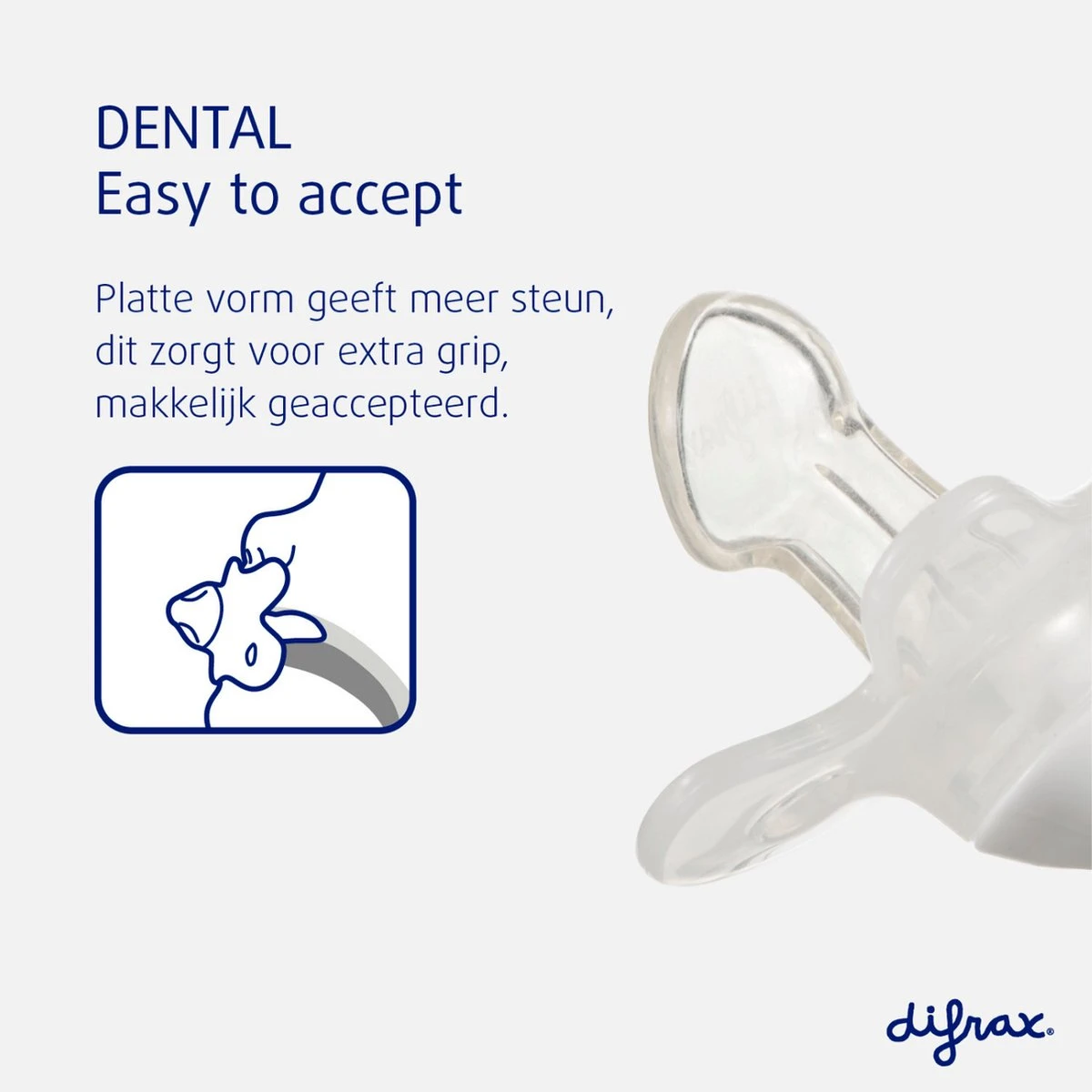 Difrax Fopspeen 18+ Maanden Dental - Grijs/Clay - Orthodontische Speen - 2 Stuks 10 Difrax Fopspeen 18+ Maanden Dental - Grijs/Clay - Orthodontische Speen - 2 Stuks - Afbeelding 8