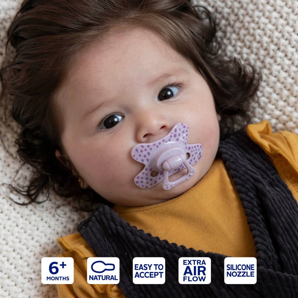 Difrax Fopspeen Natural 6+ Maanden Nature - Sage/Groen Veins - 2 Stuks 4 Difrax Fopspeen Natural 6+ Maanden Nature - Sage/Groen Veins - 2 Stuks - Afbeelding 2