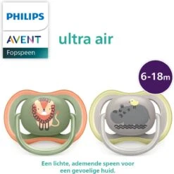 Philips Avent Ultra Air SCF085/17 - Fopspeen - 6 Tot 18 Maanden - 2 Stuks -BIBS Shop 1200x1200 367