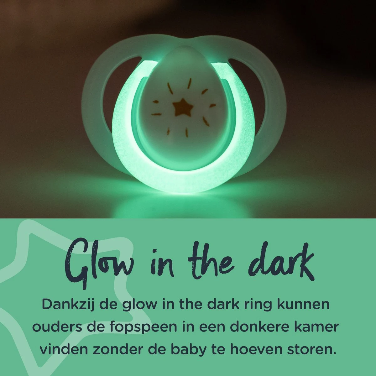 Tommee Tippee Night Time Soothers, Symmetrical Orthodontic Design, BPA-Free Silicone Baglet, 6-18m, Pack Of 6 5 Tommee Tippee Night Time Soothers, Symmetrical Orthodontic Design, BPA-Free Silicone Baglet, 6-18m, Pack Of 6 - Afbeelding 3