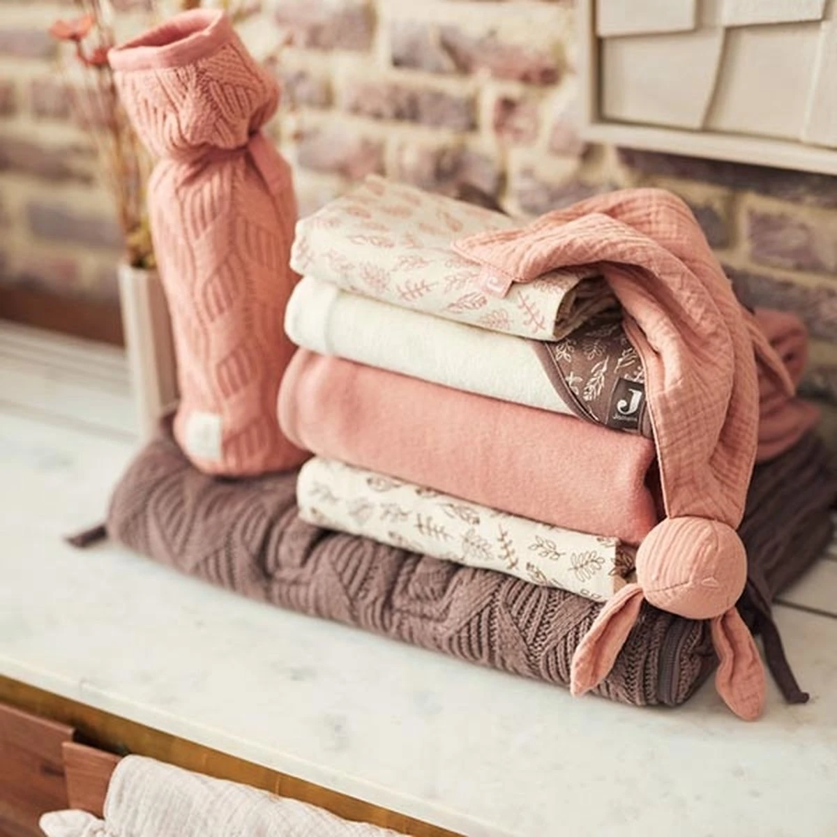 Jollein Speendoekje Bunny Ears - Rosewood 14 Jollein Speendoekje Bunny Ears - Rosewood - Afbeelding 12