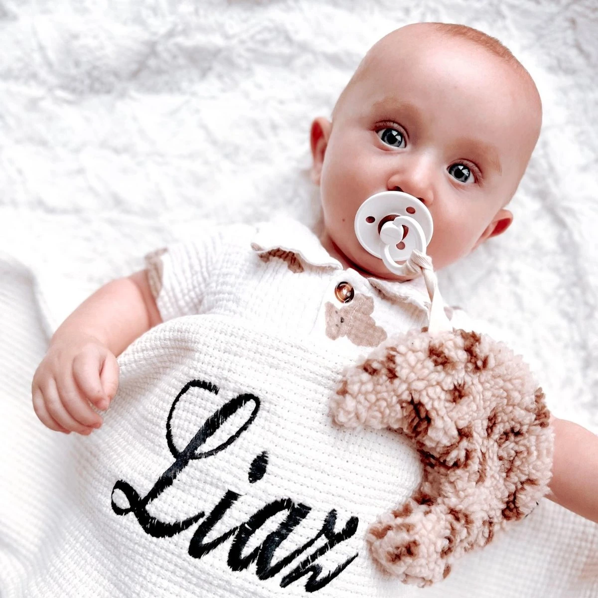 Louka Speendoekje Maan Panter - Meisje - Jongen - Teddy - Speenknuffel - Excl. Speen 4 Louka Speendoekje Maan Panter - Meisje - Jongen - Teddy - Speenknuffel - Excl. Speen - Afbeelding 2