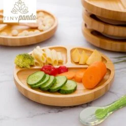 Tiny Panda - Kinderservies Bamboe - Kinderbord - Baby Lepeltjes - Baby Servies - 2 Kinderborden - Kinderservies Set -BIBS Shop 1200x1200 600