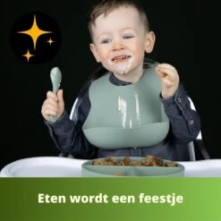 Ik Ben Zo Mooi Onbreekbaar Siliconen Kinderservies Met Zuignap Bordje Voor Baby En Kind - Servies Set Van 5 Stuks - Sage Groen 19 Ik Ben Zo Mooi Onbreekbaar Siliconen Kinderservies Met Zuignap Bordje Voor Baby En Kind - Servies Set Van 5 Stuks - Sage Groen -BIBS Shop 1200x1200 616