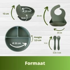 Ik Ben Zo Mooi Onbreekbaar Siliconen Kinderservies Met Zuignap Bordje Voor Baby En Kind - Servies Set Van 5 Stuks - Sage Groen 23 Ik Ben Zo Mooi Onbreekbaar Siliconen Kinderservies Met Zuignap Bordje Voor Baby En Kind - Servies Set Van 5 Stuks - Sage Groen -BIBS Shop 1200x1200 620