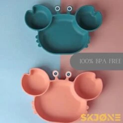 SKJØNE - Babyservies - Kinderservies - Krab - Roze - Siliconen Met Zuignap - BPA Free - Babybord - Kinderbord - Babybestek - Kinderbestek -BIBS Shop 1200x1200 692