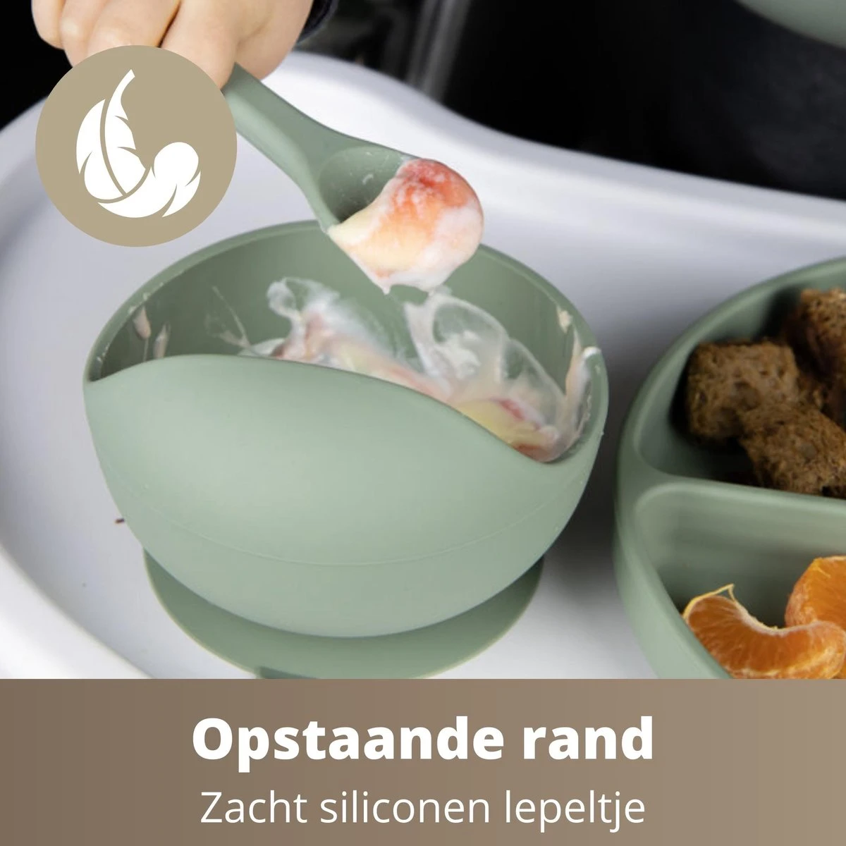 Ik Ben Zo Mooi 7-delige Siliconen Kinderservies Set Met Bord En Kom Met Zuignap - Doeskin Zand 12 Ik Ben Zo Mooi 7-delige Siliconen Kinderservies Set Met Bord En Kom Met Zuignap - Doeskin Zand - Afbeelding 10