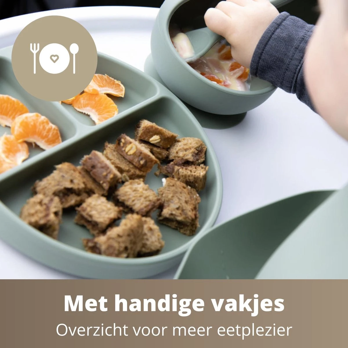 Ik Ben Zo Mooi 7-delige Siliconen Kinderservies Set Met Bord En Kom Met Zuignap - Doeskin Zand 13 Ik Ben Zo Mooi 7-delige Siliconen Kinderservies Set Met Bord En Kom Met Zuignap - Doeskin Zand - Afbeelding 11