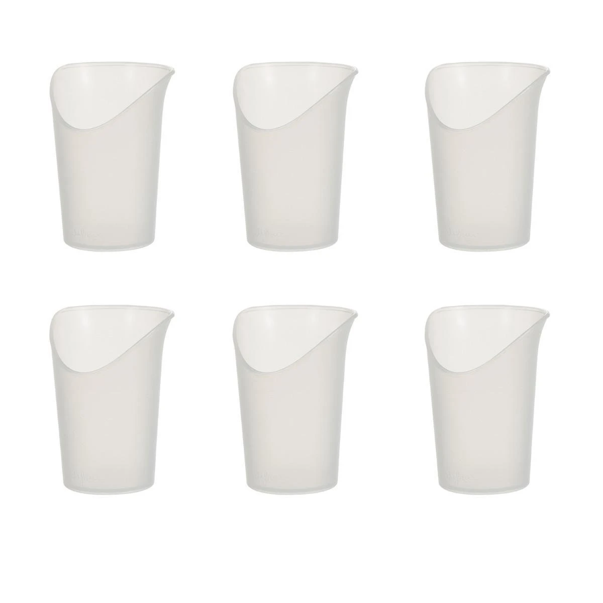 Difrax Oefen Drinkbeker - Transparant/Wit - 6 Stuks 7 Difrax Oefen Drinkbeker - Transparant/Wit - 6 Stuks - Afbeelding 5