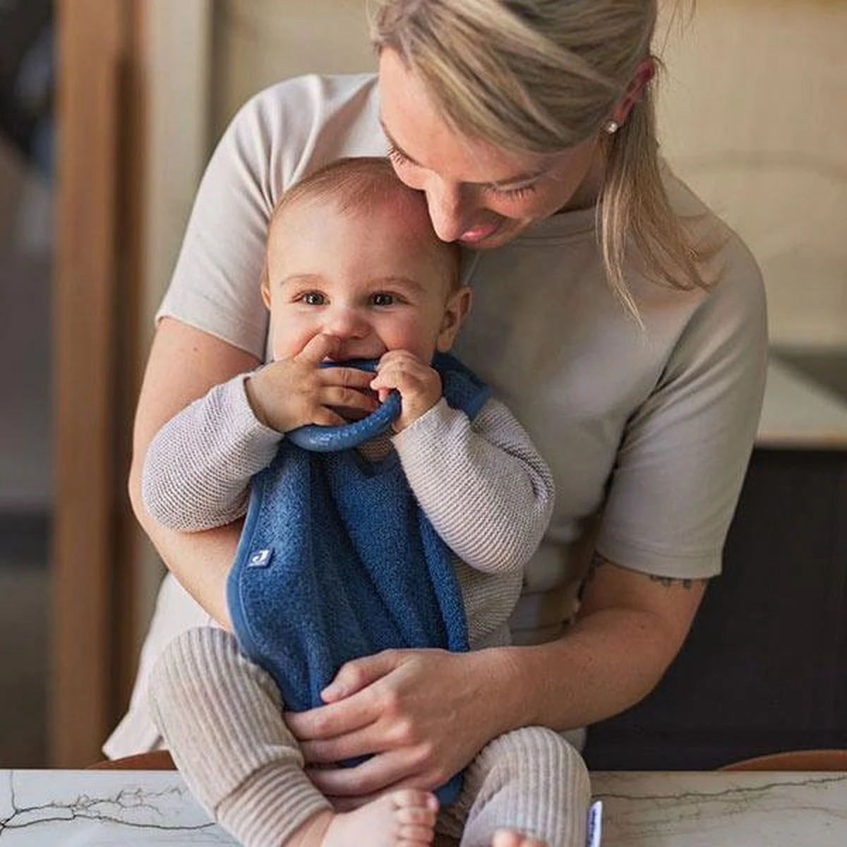 Jollein Slab Badstof - Ash Green/Storm Grey/Jeans Blue - 3 Stuks 5 Jollein Slab Badstof - Ash Green/Storm Grey/Jeans Blue - 3 Stuks - Afbeelding 3