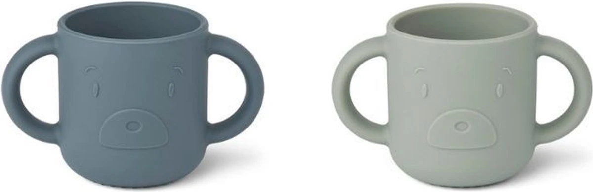 Liewood - Gene Kinderbeker (Set Van 2) - Bekers - Mr Bear Whale BlueDove Blue Mix 3 Liewood - Gene Kinderbeker (Set Van 2) - Bekers - Mr Bear Whale BlueDove Blue Mix