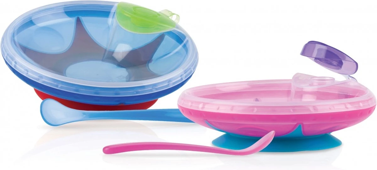 Nûby - Warmhoudbordje - Blauw - 3m+ 4 Nûby - Warmhoudbordje - Blauw - 3m+ - Afbeelding 2