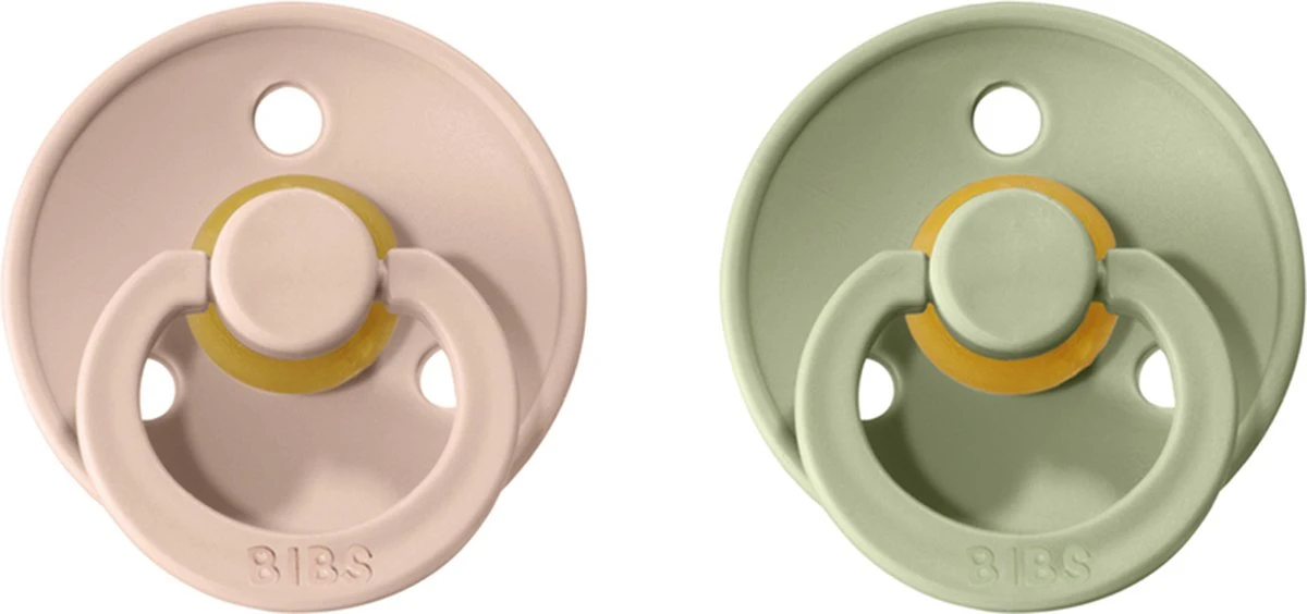 Bibs Fopspeen - Maat 3 18-24 Maanden - 2 Stuks - Blush - Sage* 3 Bibs Fopspeen - Maat 3 18-24 Maanden - 2 Stuks - Blush - Sage*