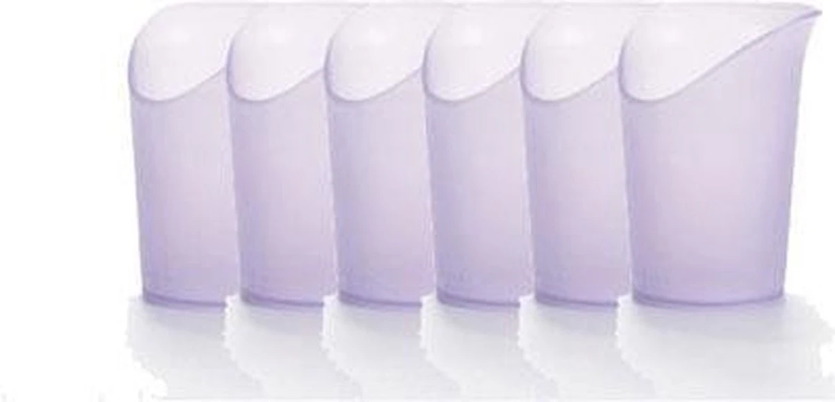 Difrax Oefen Drinkbeker - Transparant/Wit - 6 Stuks 3 Difrax Oefen Drinkbeker - Transparant/Wit - 6 Stuks