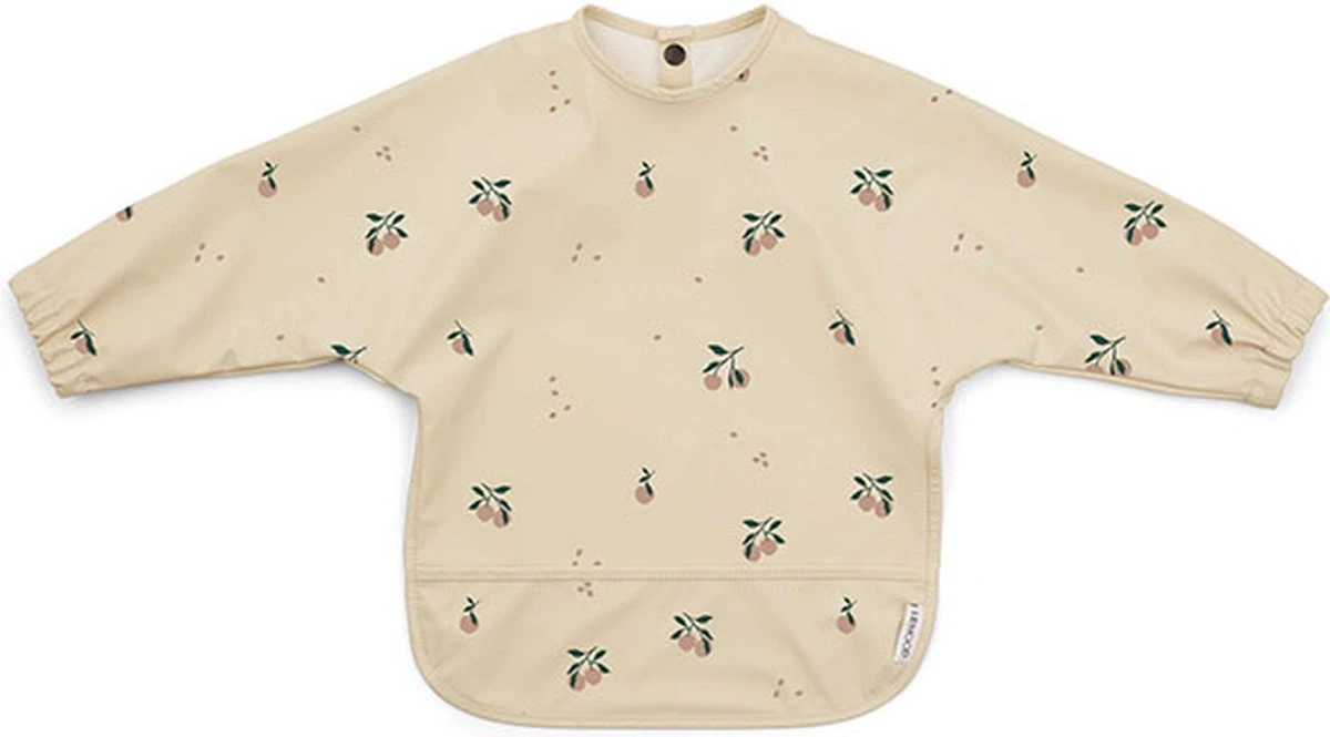 Liewood Merle Slabbetje Met Mouwen Peach/sea Shell Mix 3 Liewood Merle Slabbetje Met Mouwen Peach/sea Shell Mix