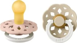 BiBS - Boheme Pacifier Glow In The Dark - Stage 1 Fopspeen - 2 Stuks - Blush Glow / Vanilla Glow -BIBS Shop 1200x669 6