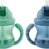 Nûby - Flip-It Antilekbeker Met Handvatten - 2-pack - Blauw & Groen - 240ml - 12m+ -BIBS Shop 1200x671 2