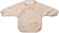 J. Børn Slabbetje Lange Mouwen Met Brede Opvangbakpe (0 - 3 Jaar) - Peuter Kliederschort - Verfschort - Baby Slabber / Schort - Mouwslab - Mouwslabber (Safari) -BIBS Shop 1200x679