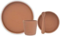 Jollein Kinderserviesset Siliconen 4-delig - Caramel -BIBS Shop 1200x722